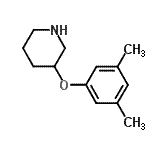 结构式 CAS# 946681-15-8, 3-(3,5-二甲基苯氧基)哌啶