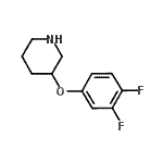 结构式 CAS# 946714-62-1, 3-(3,4-二氟苯氧基)哌啶