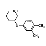 结构式 CAS# 946725-92-4, 3-(3,4-二甲基苯氧基)哌啶