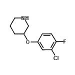 结构式 CAS# 946759-15-5, 3-(3-氯-4-氟苯氧基)哌啶
