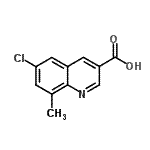structure of CAS# 948289-56-3, 6-Chloro-8-methyl-3-quinolinecarboxylic acid