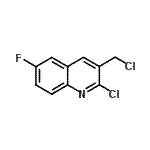 结构式 CAS# 948291-04-1, 2-氯-3-(氯甲基)-6-氟喹啉