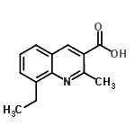 structure of CAS# 948291-31-4, 8-Ethyl-2-methyl-3-quinolinecarboxylic acid