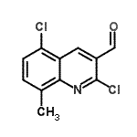 structure of CAS# 948291-36-9, 2,5-Dichloro-8-methyl-3-quinolinecarbaldehyde