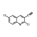 structure of CAS# 948291-61-0, 2,6-Dichloro-3-quinolinecarbonitrile