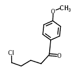 structure of CAS# 949-06-4, 5-Chloro-1-(4-methoxyphenyl)-1-pentanone;5-Chloro-1-(4-methoxyphenyl)-1-oxopentane;MFCD00517502