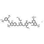 CAS#: 94944-83-9， sodium 4-hydroxy-5-[4-[[4-(2-hydroxyethylamino)-6-[[5-hydroxy-6-(2-methoxy-5-sulfo-phenyl)azo-7-sulfo-2-naphthyl]amino]-1,3,5-triazin-2-yl]amino]-5-methoxy-2-methyl-phenyl]azo-7-sulfo-naphthalene-2-sulfonate