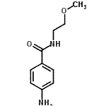 structure of CAS# 95086-97-8, 4-Amino-N-(2-methoxyethyl)benzamide;(4-aminophenyl)-N-(2-methoxyethyl)carboxamide;4-amino-N-(2-methoxyethyl)benzamide;4-cbz-amino-3-chlorophenylboronic acid, pinacol ester