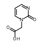 结构式 CAS# 95209-83-9, (2-氧代-1(2H)-嘧啶基)乙酸