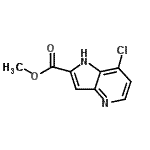 structure of CAS# 952800-36-1, Methyl 7-chloro-1H-pyrrolo[3,2-b]pyridine-2-carboxylate;Methyl 7-chloro-1H-pyrrolo[3,2 - b]pyridine-2- carboxylate;Methyl 7-chloro-1H-pyrrolo[3,2-b]pyridine-2-carboxylate;Methyl 7-chloro-4-azaindole-2-carboxylate