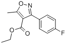 structure of CAS# 954230-39-8, 3-(4-Fluorophenyl)-5-Methyl-4-Isoxazolecarboxylic Acid Ethyl Ester;3-(4-FLUORO-PHENYL)-5-METHYL-ISOXAZOLE-4-CARBOXYLIC ACID ETHYL ESTER;4-Isoxazolecarboxylic Acid, 3-(4-Fluorophenyl)-5-Methyl-, Ethyl