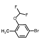 structure of CAS# 954235-88-2, 4-Bromo-2-(difluoromethoxy)-1-methylbenzene;4-Bromo-2-difluoromethoxy-1-methyl-benzene