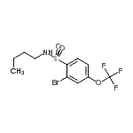 structure of CAS# 957062-76-9, 2-Bromo-N-butyl-4-(trifluoromethoxy)benzenesulfonamide;2-Bromo-N-butyl-4-(trifluoromethoxy)benzenesulfonamide;2-Bromo-N-butyl-4-(trifluoromethoxy)benzenesulphonamide;MFCD09878395