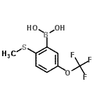 结构式 CAS# 957121-11-8, [2-(甲硫基)-5-(三氟甲氧基)苯基]硼酸