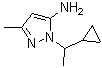 结构式 CAS# 957514-15-7, 1-(1-环丙基乙基)-3-甲基-1H-吡唑-5-胺