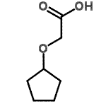 structure of CAS# 95832-60-3, (Cyclopentyloxy)acetic acid;2-(cyclopentyloxy)acetic acid;MFCD09930082