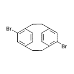 structure of CAS# 96392-77-7, 5,11-Dibromotricyclo[8.2.2.2<sup>4,7</sup>]hexadeca-1(12),4,6,10,13,15-hexaene;(R)-4,12-DIBROMO[2.2]PARACYCLOPHANE