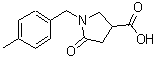 结构式 CAS# 96449-91-1, 1-(4-甲基苄基)-5-氧代-3-吡咯烷羧酸