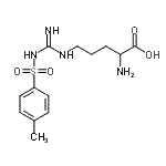 structure of CAS# 97233-92-6, N<sup>5</sup>-{N-[(4-Methylphenyl)sulfonyl]carbamimidoyl}ornithine;N'-p-Tosyl-L-arginine;Nω-(4-TOLUENESULFONYL)-D-ARGININE