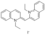 结构式 CAS# 977-96-8, 1-乙基-2-[(1-乙基-2(1H)-喹啉基亚基)甲基]-喹啉鎓碘化物(1:1)