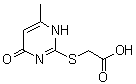结构式 CAS# 98276-91-6, [(6-甲基-4-氧代-1,4-二氢-2-嘧啶基)硫基]乙酸