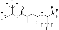 结构式 CAS# 98452-82-5, 2-亚甲基-丁二酸二[2,2,2-三氟-1-(三氟甲基)乙基]酯