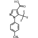 结构式 CAS# 98534-84-0, 1-(4-甲基苯基)-5-(三氟甲基)-1H-吡唑-4-羧酸