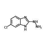 结构式 CAS# 99122-11-9, 6-氯-2-肼基-1H-苯并咪唑