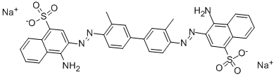 structure of CAS# 992-59-6, Benzopurpurin 4B;Disodium 4-Amino-3-[4-[4-[(1-Amino-4-Sulfonato-2-Naphthyl)Azo]-3-Methyl-Phenyl]-2-Methyl-Phenyl]Azo-Naphthalene-1-Sulfonate;Disodium 4-Amino-3-[4-[4-[(1-Amino-4-Sulfonato-2-Naphthyl)Azo]-3-Methylphenyl]-2-Methylphenyl]Azo-1-Naphthalenesulfonate;Disodium 4
