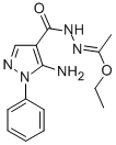 structure of CAS# 99347-10-1, 5-Amino-1-Phenyl-1H-Pyrazole-4-Carboxylicacid 2-(1-Ethoxyethylidene)Hydrazide