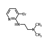 结构式 CAS# 99516-14-0, N'-(3-溴-2-吡啶基)-N,N-二甲基-1,2-乙二胺