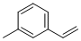 structure of CAS# 100-80-1, 3-Methylstyrene;1-ethenyl-3-methylbenzene
