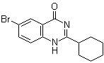 结构式 CAS# 1000339-29-6, 6-溴-2-环己基-4(1H)-喹唑啉酮