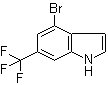 结构式 CAS# 1000342-93-7, 4-溴-6-(三氟甲基)-1H-吲哚