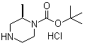 结构式 CAS# 1000853-53-1, (2R)-2-甲基-1-哌嗪甲酸叔丁酯盐酸盐