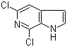 结构式 CAS# 1001412-41-4, 5,7-二氯-1H-吡咯并[2,3-c]吡啶