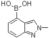 结构式 CAS# 1001907-56-7, 2-甲基吲唑-4-硼酸