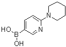 结构式 CAS# 1002129-33-0, [6-(1-哌啶基)-3-吡啶基]硼酸