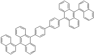 structure of CAS# 1002328-32-6, 9,9'-[1,1'-Biphenyl]-4,4'-diylbis[10-(1-naphthalenyl)anthracene