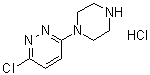 结构式 CAS# 100241-11-0, 1-(6-氯-3-哒嗪基)哌嗪盐酸盐