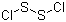 Disulfur dichloride molecular structure (CAS 10025-67-9)
