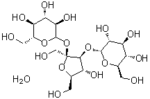 structure of CAS# 10030-67-8, Melezitose monohydrate;O-alpha-D-Glucopyranosyl-(1→3)-beta-D-fructofuranosyl D-glucoside hydrate