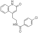 4-Chloro-N-[2-(1,2-dihydro-2-oxo-4-quinolinyl)ethyl]benzamide molecular structure (CAS 100342-53-8)