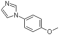 结构式 CAS# 10040-95-6, 4'-(咪唑-1-基)苯甲醚; 1-(4-甲氧基苯基)-1H-咪唑