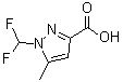 结构式 CAS# 1004643-64-4, 1-(二氟甲基)-5-甲基-1H-吡唑-3-羧酸
