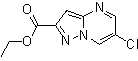 structure of CAS# 1005209-44-8, 6-Chloro-pyrazolo[1,5-a]pyrimidine-2-carboxylic acid ethyl ester;Ethyl 6-chloropyrazolo[1,5-a]pyrimidine-2-carboxylate