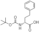 structure of CAS# 100564-78-1, Boc-L-homophenylalanine;N-Boc-(L)-Homophenylalanine; Boc-L-HPhe-OH; 2-tert-Butoxycarbonylamino-4-(S)-phenylbutyric acid; N-tert-Butoxycarbonyl-L-homophenylalanine