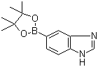 structure of CAS# 1007206-54-3, 1H-Benzimidazole-5-boronic acid pinacol ester;5-(4,4,5,5-Tetramethyl-[1,3,2]dioxaborolan-2-yl)-1H-benzimidazole; 6-(4,4,5,5-Tetramethyl-1,3,2-dioxaborolan-2-yl)-1-benzo[d]imidazole