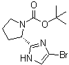 结构式 CAS# 1007882-59-8, (S)-2-(4-溴-1H-咪唑-2-基)吡咯烷-1-羧酸叔丁酯