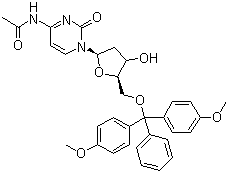 structure of CAS# 100898-63-3, N-Acetyl-5'-O-(4,4'-dimethoxytrityl)-2'-deoxycytidine;N4-Acetyl-2'-deoxy-5'-O-DMT-cytidine